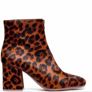 Madewell Leopard Print Genuine Calf Hair Zip Boots